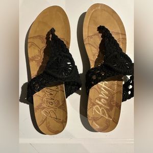 Blowfish black crochet sandal. Size 8. Minimal wear